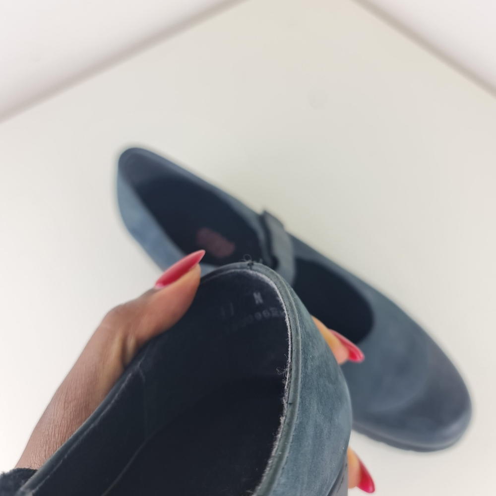 Munro Mary Jane Shoes Womens Blue Nubuck Leather Journey Comfort Size 11 - Picture 10 of 15